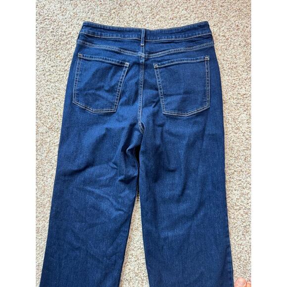 OLD NAVY WOW Wide Leg Denim Blue Jeans, Woman's Jeans/Pants; High Rise, Wide Leg - Picture 4 of 10